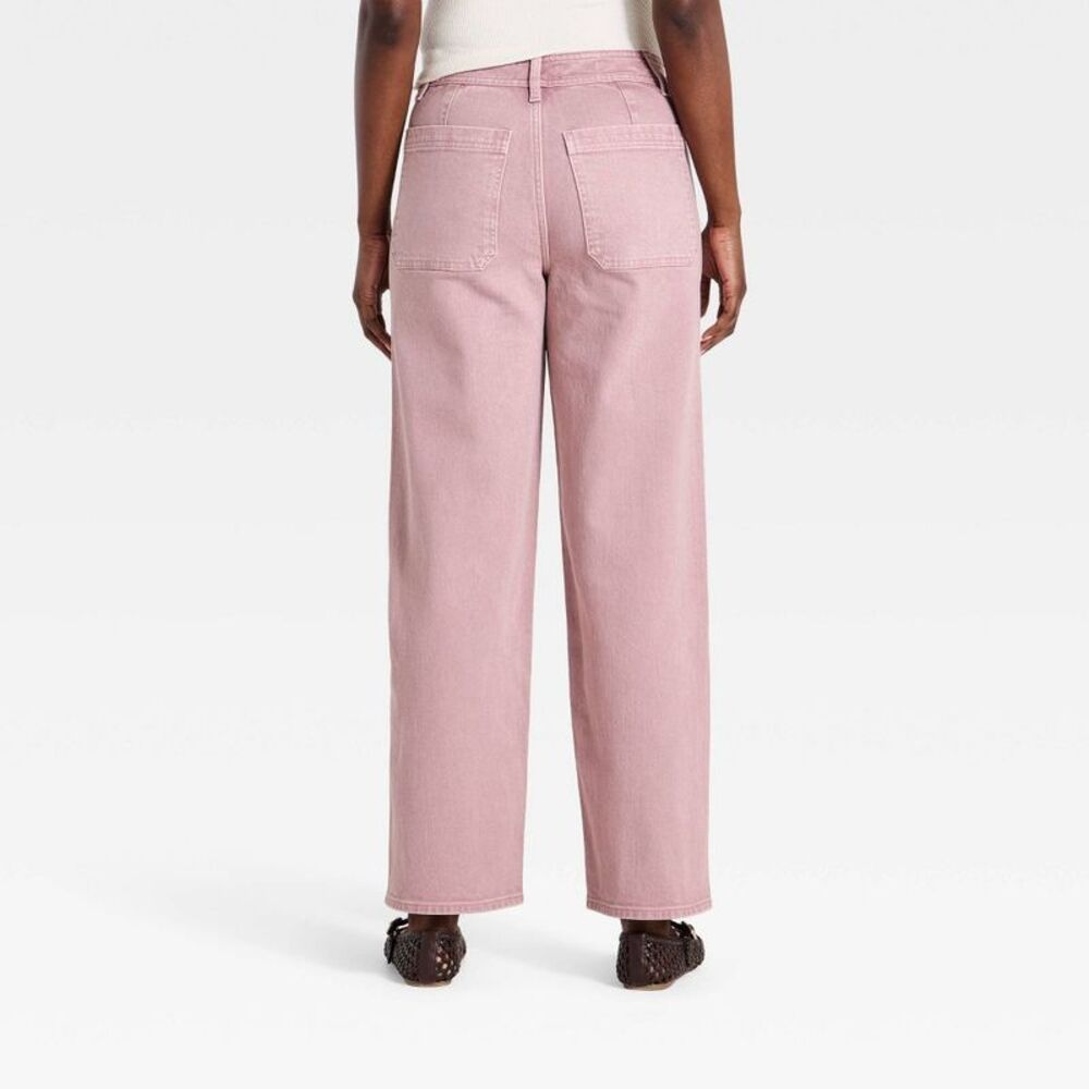 Women's High-Rise Sailor Straight Jeans - Universal Thread Mauve 6 - Picture 2 of 3